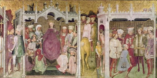 Queen Teodolinda enthroned